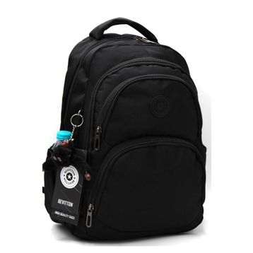 Bevitton 34600 Siyah Su İtici Kumaş Unisex Okul Sırt Çantası