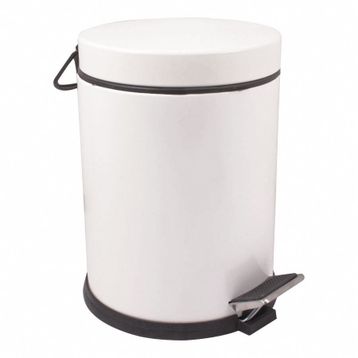 Beyaz Pedallı 5 Litre Çöp Kovası
