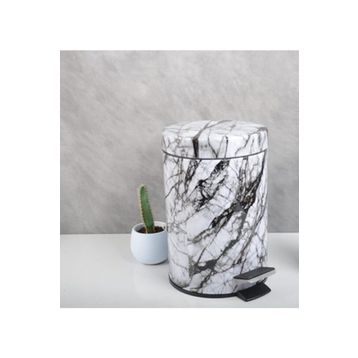 Beyaz Pedallı 5 Litre Çöp Kovası