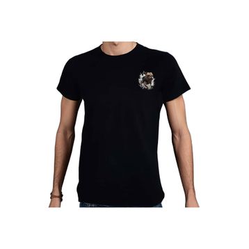 Beyaz Penguen Bulldog Siyah Erkek T-shirt