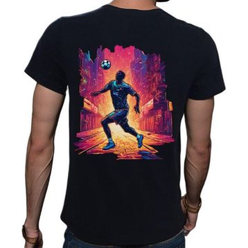Beyaz Penguen Neon Spor Siyah Penye Basic Erkek Tişört