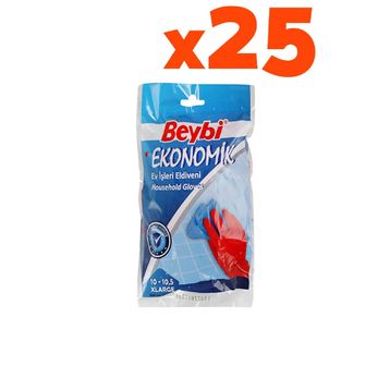 Beybi 10-10.5 25'li Ekonomik Bulaşık Eldiveni