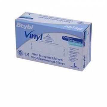 Beybi 100'lü Muayene Vinil Pudrasız Şeffaf Eldiven