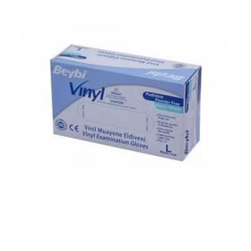 Beybi 100'lü Muayene Vinil Pudrasız Şeffaf Eldiven