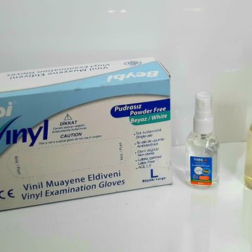 Beybi 100'lü Muayene Vinil Pudrasız Şeffaf Eldiven