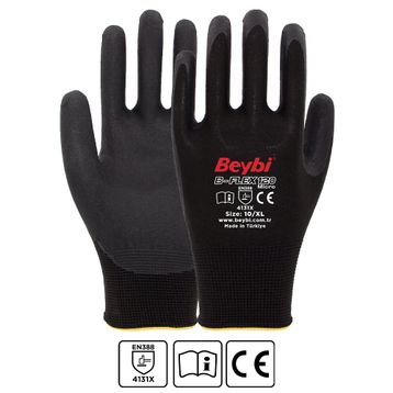 Beybi B-FLEX120 No: 10-XL Çift Micro Köpük Nitril Eldiven