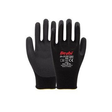 Beybi B-Flex120 Siyah Micro Köpük Nitril 8 Beden 12 Çift İş Eldiveni