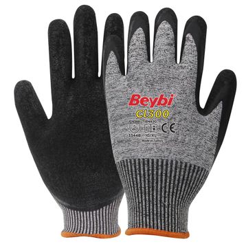 Beybi CL300 No: 10 24 Çift Lateks Kaplı Kesilmeye Dirençli Eldiven
