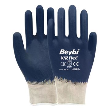 Beybi KN2 Flex No: 10 100 Çift Lacivert Pamuk Likralı Örme Eldiven