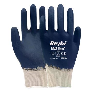 Beybi KN2 Flex+ No: 10 Koli 288 Çift Lacivert Pamuk Likralı Örme Eldiven