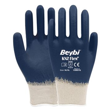 Beybi KN2 Flex+ Pamuk Likralı Lacivert Örme Eldiven