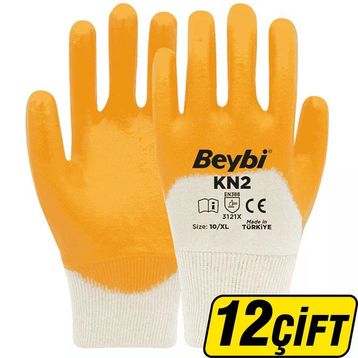 Beybi KN2 Sarı No 9 12 Çift Nitril Eldiven
