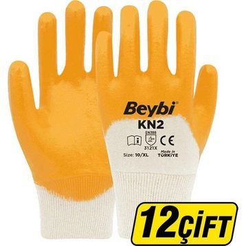 Beybi KN2 Sarı No 9 12 Çift Nitril Eldiven