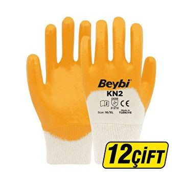 Beybi KN2 Sarı No 9 12 Çift Nitril Eldiven