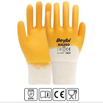 Beybi KN250 No:9 Pamuk Nitril Eldiven