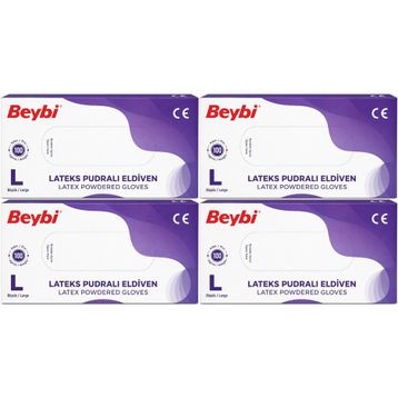Beybi Lateks Pudralı Large 400'lü Muayene Eldiveni