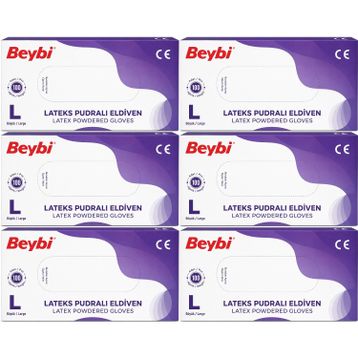 Beybi Lateks Pudralı Large 600'lü Muayene Eldiveni