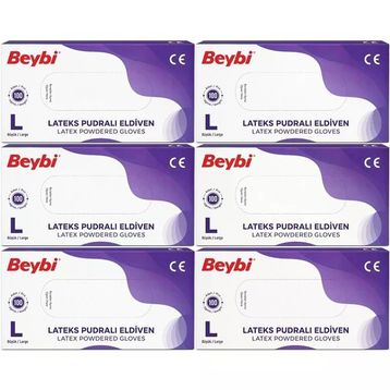 Beybi Lateks Pudralı Large 600'lü Muayene Eldiveni
