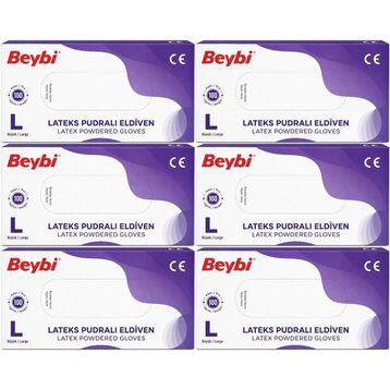 Beybi Lateks Pudralı Large 600'lü Muayene Eldiveni