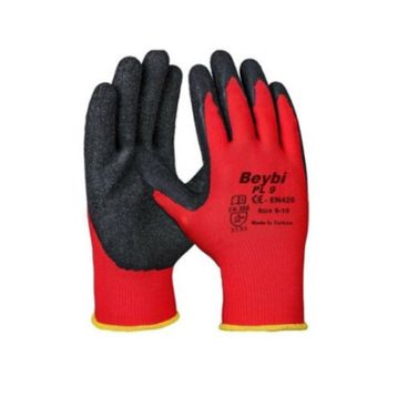 Beybi No: 9 Kırmızı Polyester Örgü İş Eldiveni