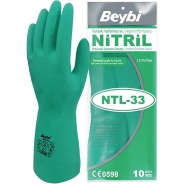 Beybi NTL-33 Yeşil No 10 Kimyasal Eldiven