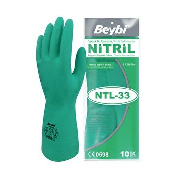 Beybi NTL-33 Yeşil No 10 Kimyasal Eldiven