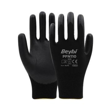 Beybi PFN110 Polyester Örgü Üzeri ½ Köpük Nitril Kaplı Eldiven