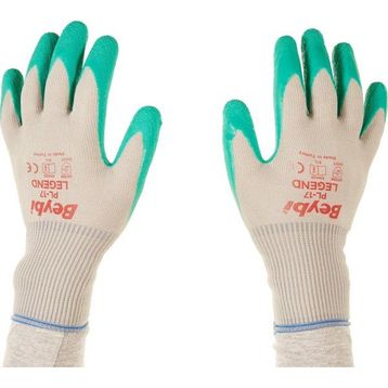 Beybi PL17 No:9 Yeşil Çift Legend Polyester Örme Lateks Eldiven