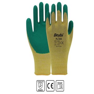 Beybi PL550 Polyester Örme Lateks Eldiven