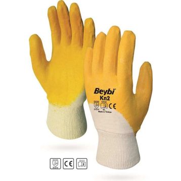 Beybi PMK KN2 EN388 10 Beden 12'li Paket Pamuk Nitril Eldiven