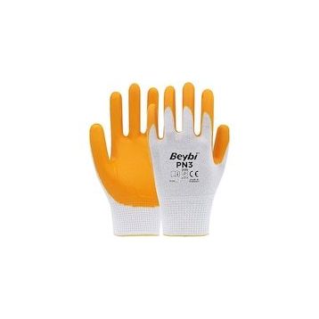 Beybi PN3 Beyaz Sarı No:10 Poly Eldiven