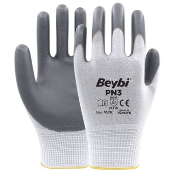 Beybi PN3 Gri Nitril Eldiven