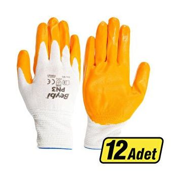 Beybi PN3 Nitril Sarı No :10 12 Adet Eldiven