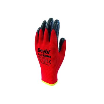 Beybi PN5 Kırmızı-Siyah Nitril Eldiven