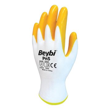 Beybi PN5 Polyester Örme Nitril Eldiven