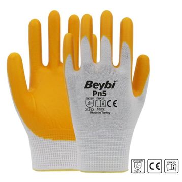 Beybi Pn5 Sarı Nitril Eldiven