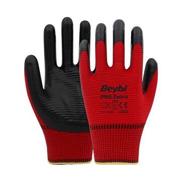 Beybi PN5 Zebra Kırmızı No 9 Nitril Eldiven