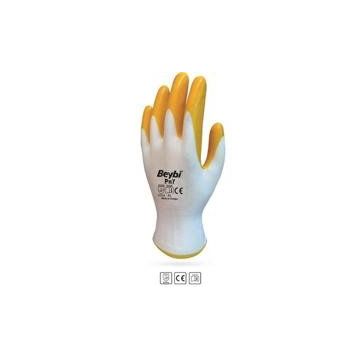 Beybi PN7 9 Beden 60 Çift Nitril Sarı İş Eldiveni