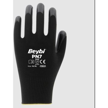Beybi PN7 Siyah Polyester Nitril Eldiven