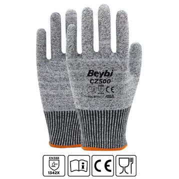 Beybi PU SLIM No:9 Çift Poliüretan Kaplı Polyester Örme Eldiven