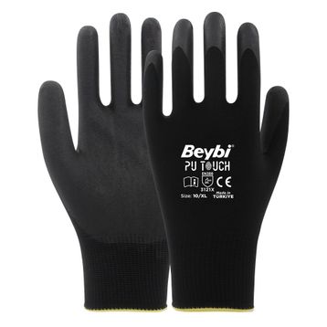 Beybi Pu Touch No:9 1 Çift Poliüretan Polyester İş Eldiveni