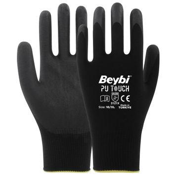 Beybi PU Touch Siyah 10 Beden 288 Çift Hassas Montaj İş Eldiveni