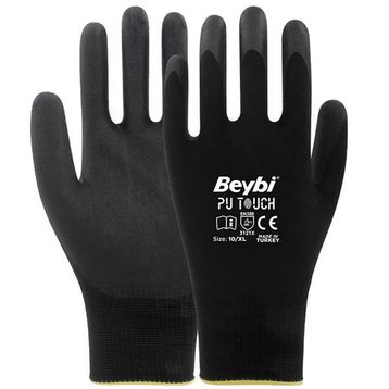 Beybi Pu Touch Siyah No 8 Poliüretan Montaj Eldiveni