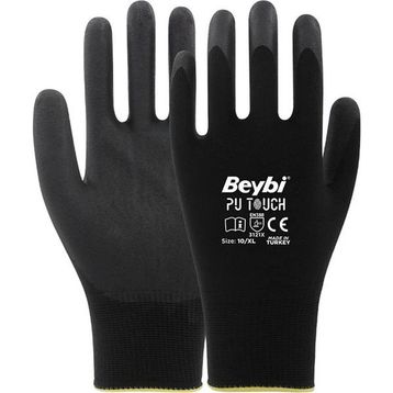 Beybi Pu Touch Siyah No 8 Poliüretan Montaj Eldiveni