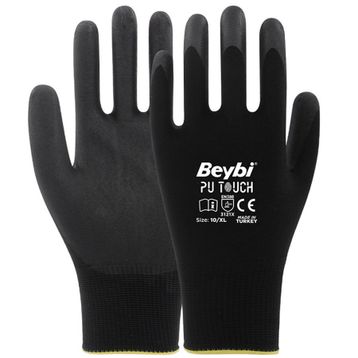 Beybi Pu Touch Siyah No 9 Poliüretan Montaj Eldiveni