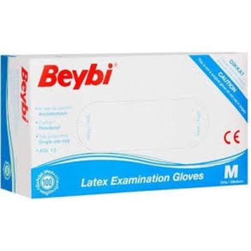 Beybi Pudralı Lateks 20x100'lü Medium Muayene Eldiveni