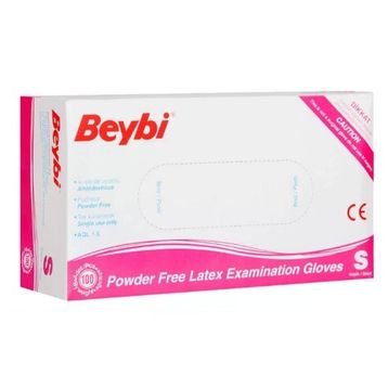 Beybi Pudrasız Small 100'lü Latex Muayene Eldiveni