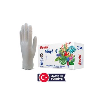 Beybi Pudrasız Small 100'lü Latex Muayene Eldiveni