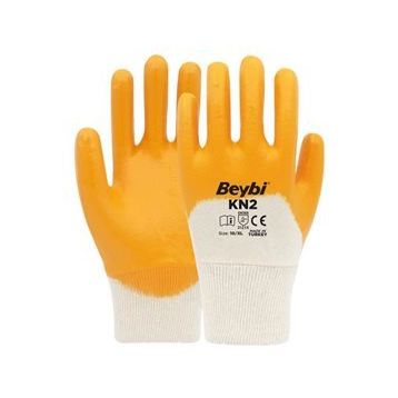 Beybi Sarı Nitril İş Eldiveni Demir Safety