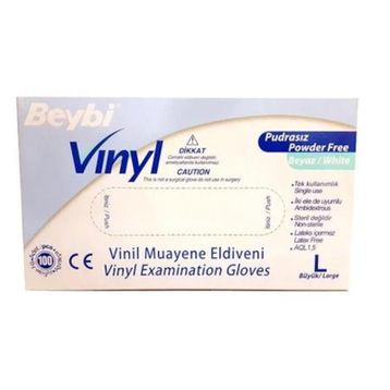 Beybi Vinil Large 100 Adet Muayene Eldiveni